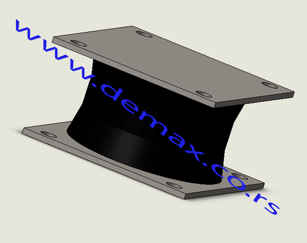 Četvrtasti gumeni nosač pegle vibro valjka Dynapc
